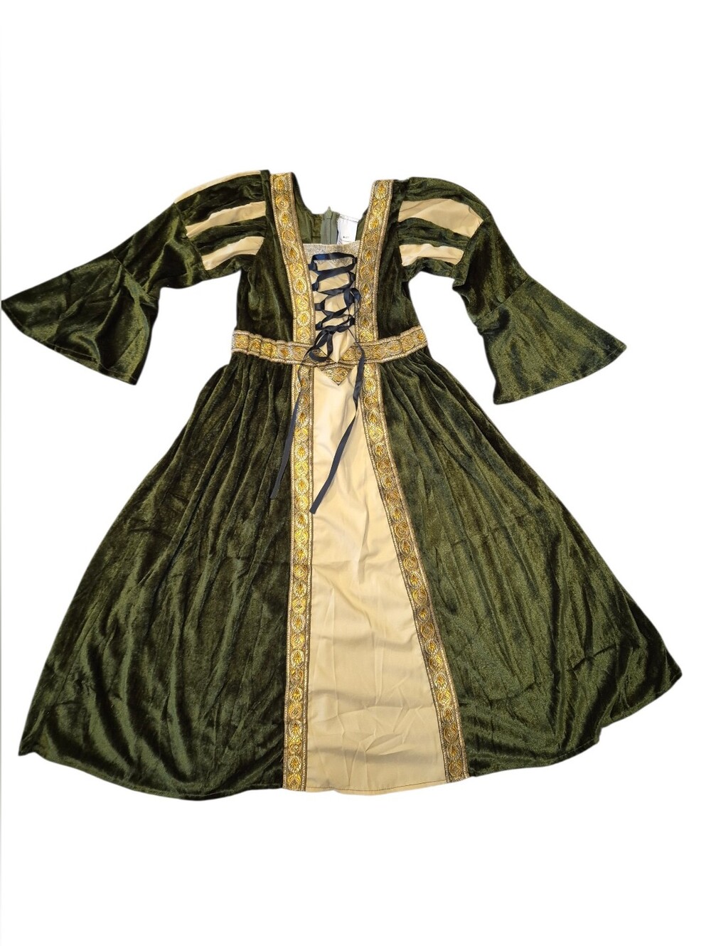 Adorable Green Velvet Medival Princess Costume Girl's 4-6 Years Small